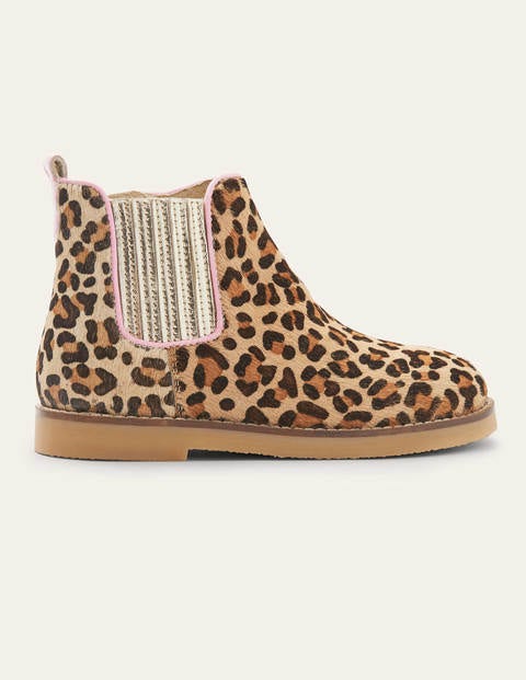 Leather Chelsea Boots - Leopard