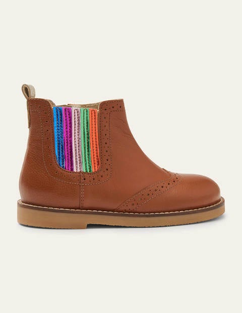 Leather Chelsea Boots - Tan Rainbow Leather Chelsea Boots - Tan Rainbow