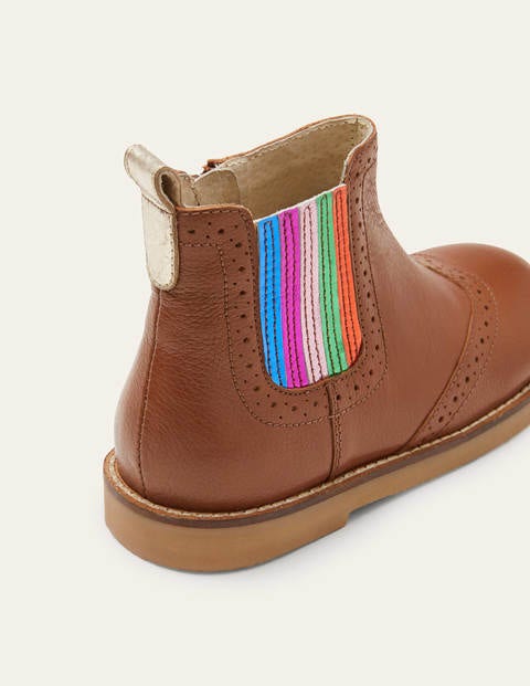 Leather Chelsea Boots - Tan Rainbow Leather Chelsea Boots - Tan Rainbow