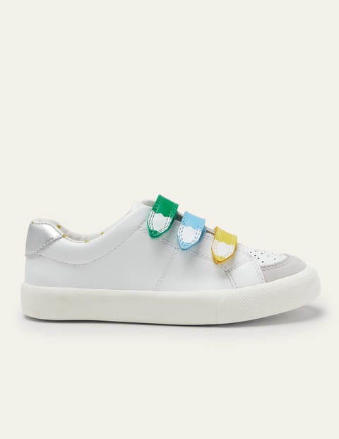 3 Strap Low Top Trainers - White Rainbow Pencil