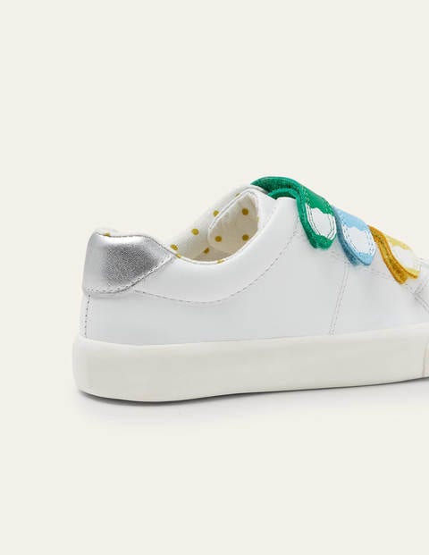 3 Strap Low Top Trainers - White Rainbow Pencil 3 Strap Low Top Trainers - White Rainbow Pencil