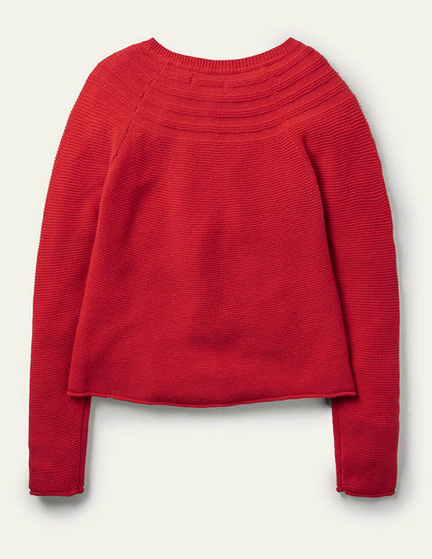 Baumwoll-Kaschmir-Cardigan - Rockabilly-Rot Baumwoll-Kaschmir-Cardigan - Rockabilly-Rot