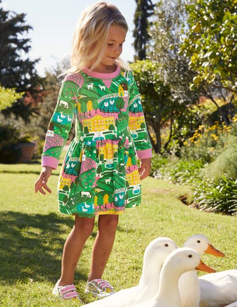 Jersey Sweatshirt Dress - Multi Country House Jersey Sweatshirt Dress - Multi Country House