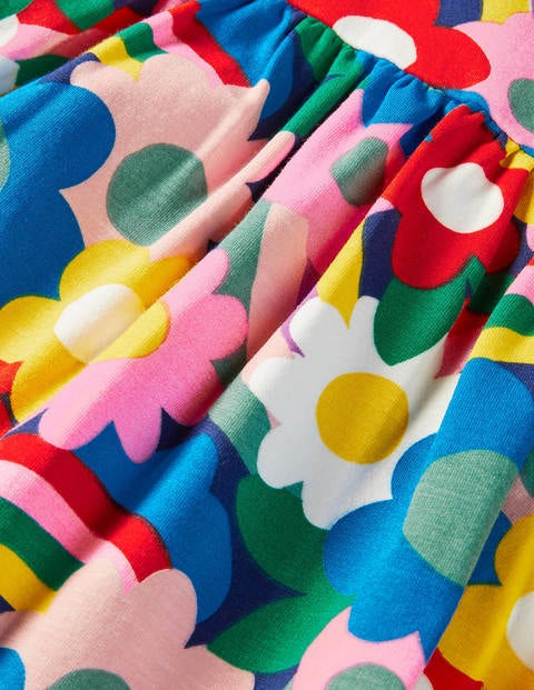 Jersey Sweatshirt Dress - Multi Happy Flower Jersey Sweatshirt Dress - Multi Happy Flower