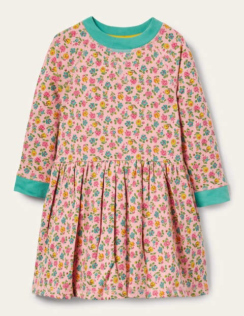 Jersey Sweatshirt Dress - Provence Pink Patchwork Floral Jersey Sweatshirt Dress - Provence Pink Patchwork Floral
