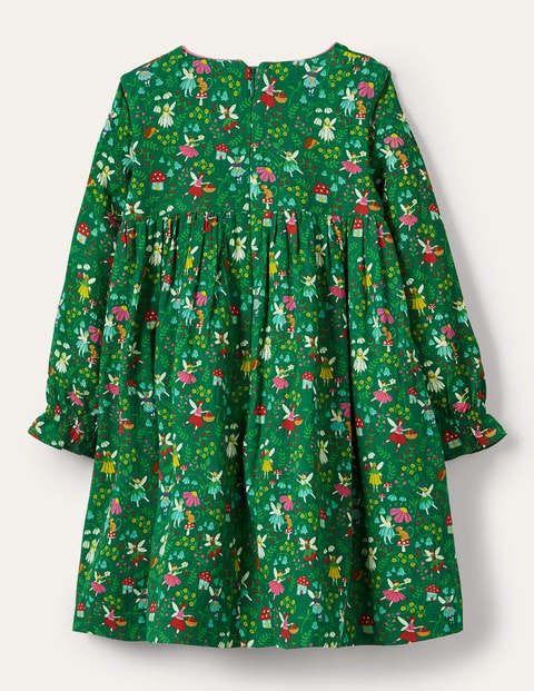 Smocked Dress - Forest Green Fairy Garden Smocked Dress - Forest Green Fairy Garden