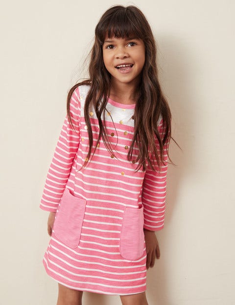Fun Pocket Jersey Dress - Pink Lemonade Gold Spot Fun Pocket Jersey Dress - Pink Lemonade Gold Spot