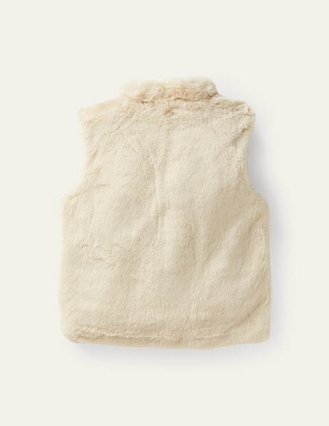 Cat Pocket Faux Fur Vest - Oatmeal Cat Pocket Faux Fur Vest - Oatmeal