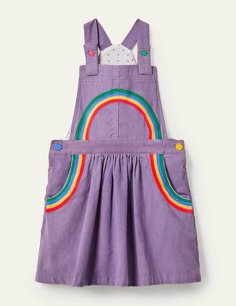 Woven Pinafore Dress - Aster Purple Rainbow Woven Pinafore Dress - Aster Purple Rainbow