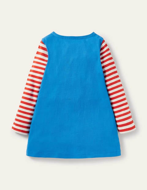 Appliqué Pocket Tunic - Moroccan Blue Doctor Appliqué Pocket Tunic - Moroccan Blue Doctor