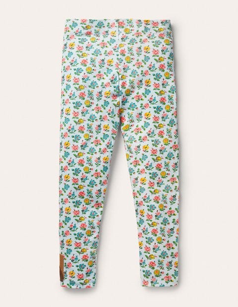 Fun Appliqué Leggings - Provence Blue Floral Guineas Fun Appliqué Leggings - Provence Blue Floral Guineas