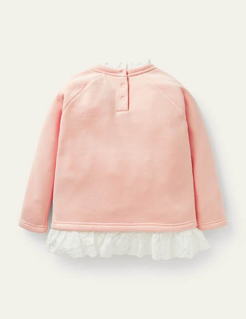 Broderie Trim Sweatshirt - Provence Dusty Pink
