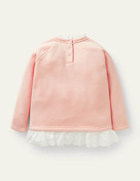 Broderie Trim Sweatshirt - Provence Dusty Pink Broderie Trim Sweatshirt - Provence Dusty Pink