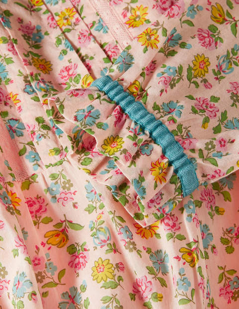 Top tissé à détails volantés - Motif floral rose Provence poudré Top tissé à détails volantés - Motif floral rose Provence poudré