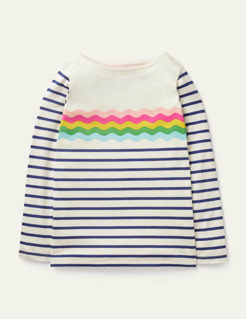 Everyday Breton - Ivory/Navy Rainbow Wave Everyday Breton - Ivory/Navy Rainbow Wave