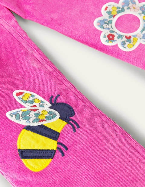 Cord Patch Pants - Tickled Pink Bee Cord Patch Pants - Tickled Pink Bee