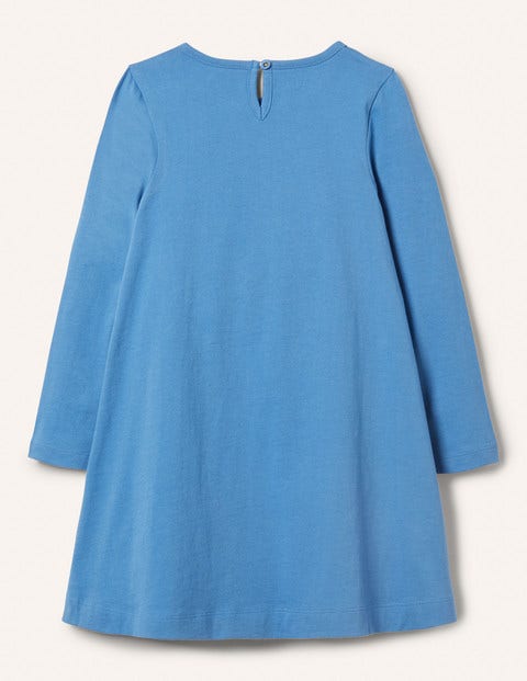 Big Appliqué Jersey Dress - Elizabethan Blue Horse Big Appliqué Jersey Dress - Elizabethan Blue Horse