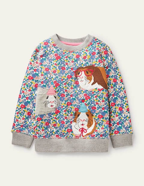 Sweat cosy à appliqué - Floral Blossom Guinea Pigs Sweat cosy à appliqué - Floral Blossom Guinea Pigs