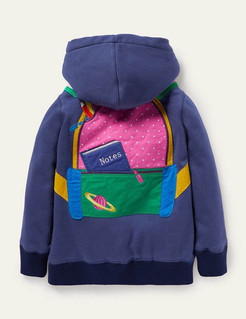 Sweat à capuche fun avec doublure douillette - Sac à dos bleu tribord Sweat à capuche fun avec doublure douillette - Sac à dos bleu tribord