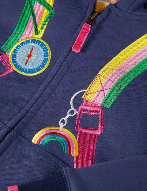 Sweat à capuche fun avec doublure douillette - Sac à dos bleu tribord Sweat à capuche fun avec doublure douillette - Sac à dos bleu tribord