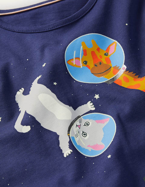Glow-in-the-dark Logo T-Shirt - Starboard Blue Space Animals Glow-in-the-dark Logo T-Shirt - Starboard Blue Space Animals