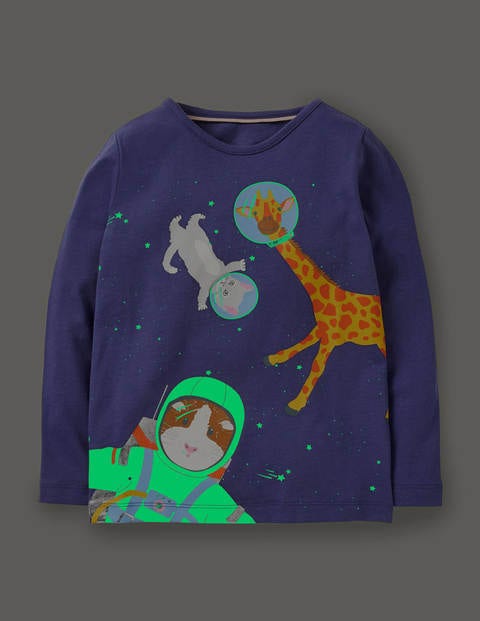 Glow-in-the-dark Logo T-Shirt - Starboard Blue Space Animals Glow-in-the-dark Logo T-Shirt - Starboard Blue Space Animals