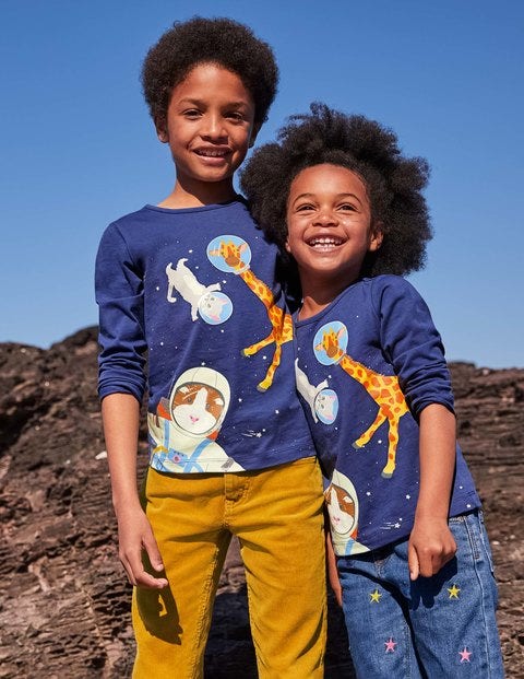 Glow-in-the-dark Logo T-Shirt - Starboard Blue Space Animals Glow-in-the-dark Logo T-Shirt - Starboard Blue Space Animals