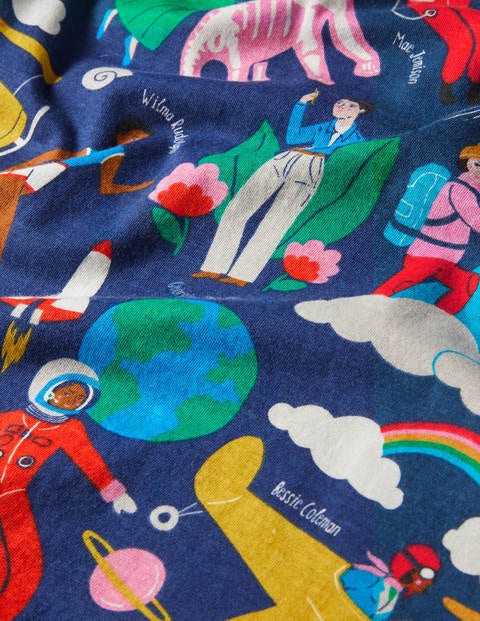 Gemusterte Jersey-Tunika mit Taschen - Segelblau, When I Grow Up Gemusterte Jersey-Tunika mit Taschen - Segelblau, When I Grow Up