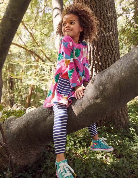 Printed Jersey Pocket Tunic - Tickled Pink Bird Song Printed Jersey Pocket Tunic - Tickled Pink Bird Song