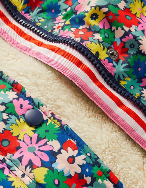 Sherpa Lined Anorak - Multi Paintbox Floral Sherpa Lined Anorak - Multi Paintbox Floral