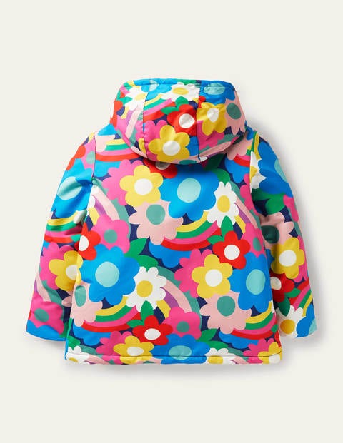 Sherpa Lined Anorak - Multi Happy Flower Sherpa Lined Anorak - Multi Happy Flower