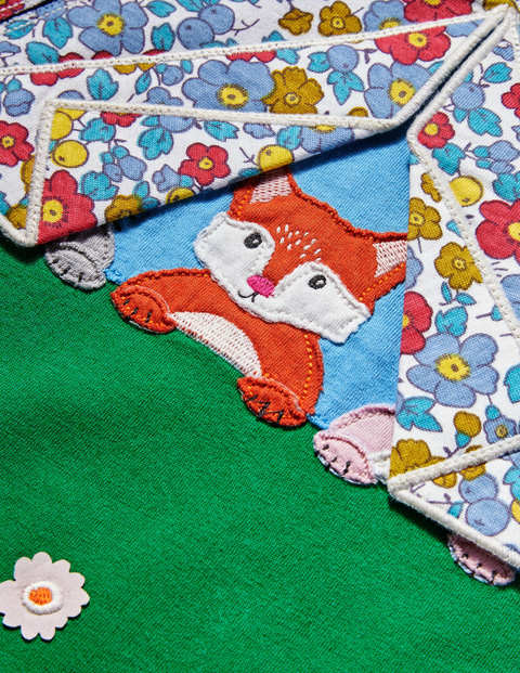 Jerseykleid mit Aufklappmotiv - Segelblau, Zelt Jerseykleid mit Aufklappmotiv - Segelblau, Zelt