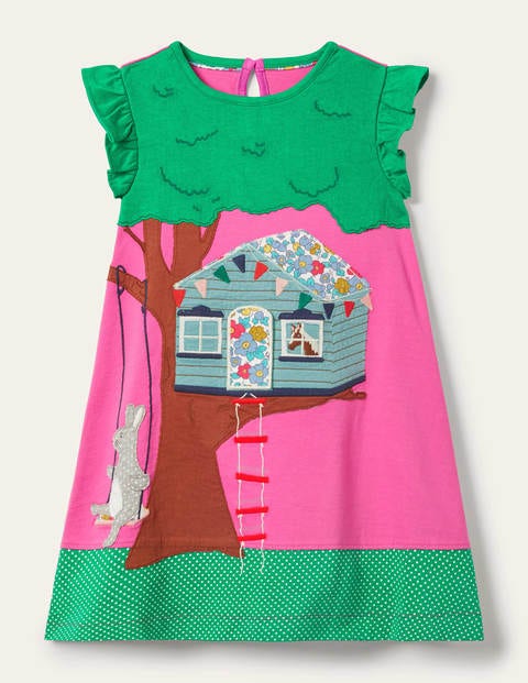 Lift The Flap Jersey Dress - Tickled Pink Tree House