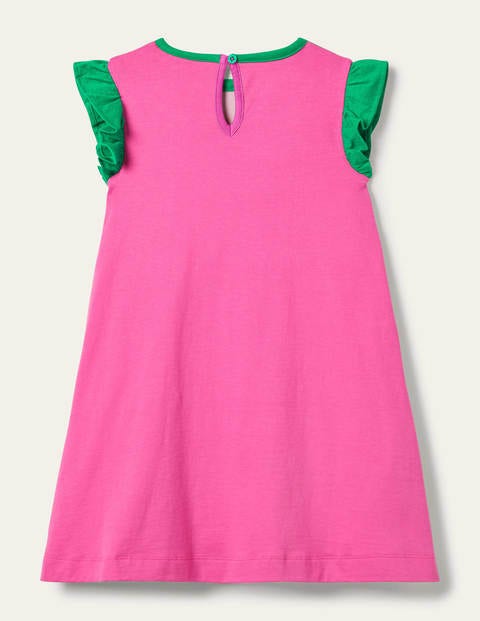 Lift The Flap Jersey Dress - Tickled Pink Tree House Lift The Flap Jersey Dress - Tickled Pink Tree House