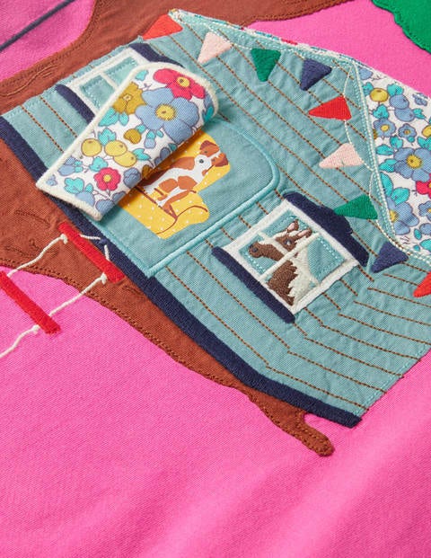 Lift The Flap Jersey Dress - Tickled Pink Tree House Lift The Flap Jersey Dress - Tickled Pink Tree House