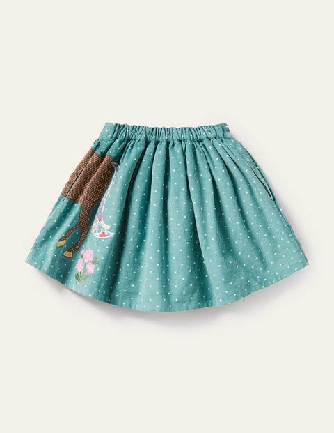 Cord Appliqué Skirt - Brook Blue Horse Scene Cord Appliqué Skirt - Brook Blue Horse Scene