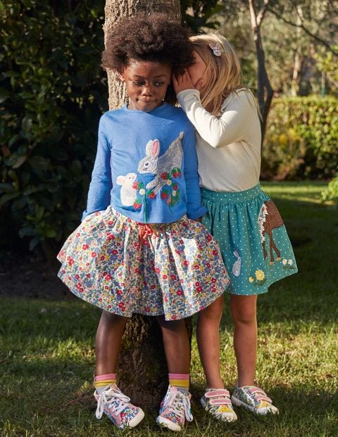 Cord Appliqué Skirt - Brook Blue Horse Scene Cord Appliqué Skirt - Brook Blue Horse Scene