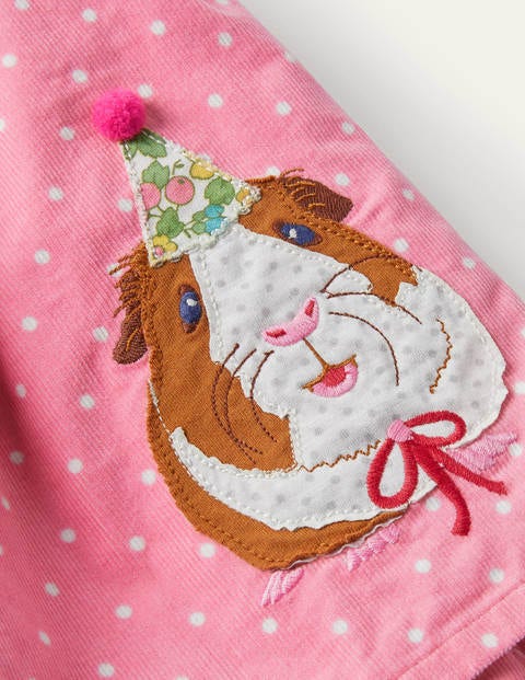Cord Appliqué Skirt - Formica Pink Guinea Pigs Cord Appliqué Skirt - Formica Pink Guinea Pigs