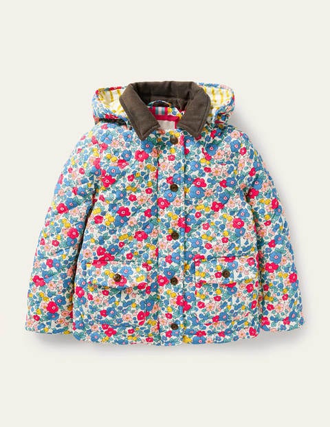 Quilted Jacket - Multi Apple Blossom Floral Quilted Jacket - Multi Apple Blossom Floral