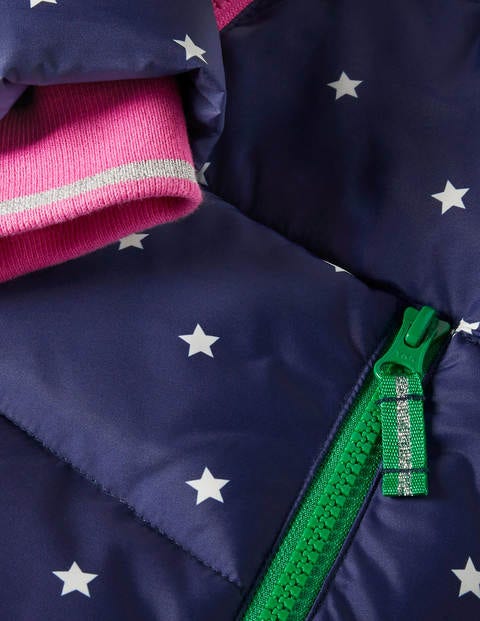 Cosy 2 in 1 Padded Jacket - College Navy Confetti Star Cosy 2 in 1 Padded Jacket - College Navy Confetti Star