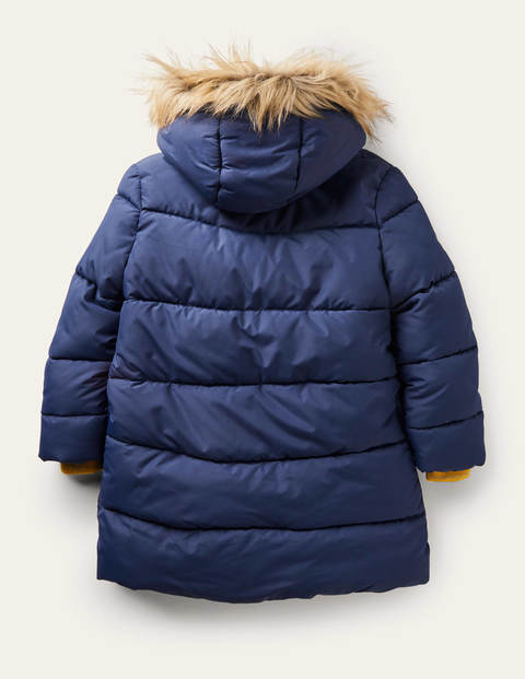 Longline Padded Jacket - College Navy Longline Padded Jacket - College Navy