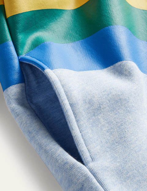 Appliqué Hoodie - Light Blue Marl Rainbow Appliqué Hoodie - Light Blue Marl Rainbow