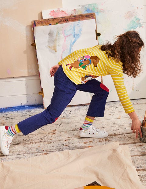 Lift-the-flap T-shirt - Ivory/ Moroccan Blue Sprout Lift-the-flap T-shirt - Ivory/ Moroccan Blue Sprout