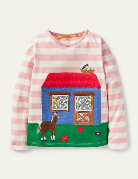 Lift-the-flap T-shirt - Ivory/ Boto Pink Horse Lift-the-flap T-shirt - Ivory/ Boto Pink Horse