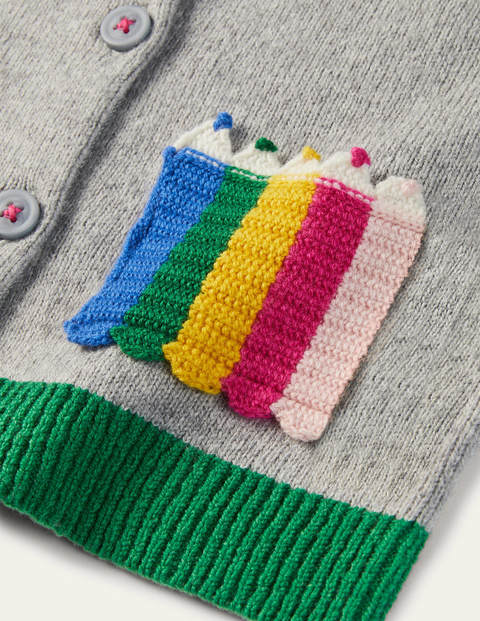 Fun Cardigan - Grey Marl Pencil Fun Cardigan - Grey Marl Pencil