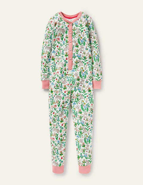 Snug All-in-one Pajamas - Multi Bunny Field Snug All-in-one Pajamas - Multi Bunny Field