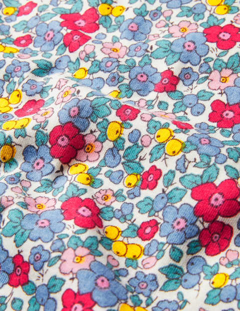 Langer Schlafanzug mit anliegender Passform - Bunt, Apfelblüten Langer Schlafanzug mit anliegender Passform - Bunt, Apfelblüten