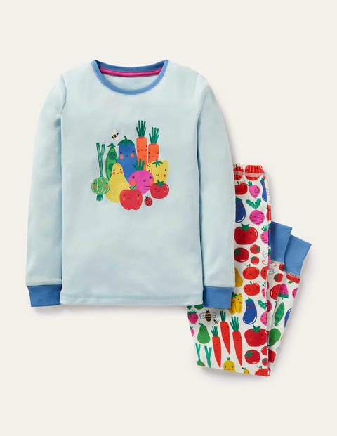 Snug Long John Pajamas - Ivory Garden Gang Snug Long John Pajamas - Ivory Garden Gang