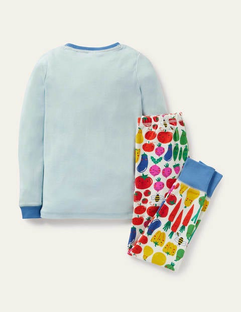Snug Long John Pajamas - Ivory Garden Gang Snug Long John Pajamas - Ivory Garden Gang