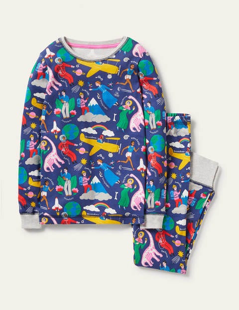 Snug Long John Pyjamas - Starboard Blue When I Grow Up Snug Long John Pyjamas - Starboard Blue When I Grow Up